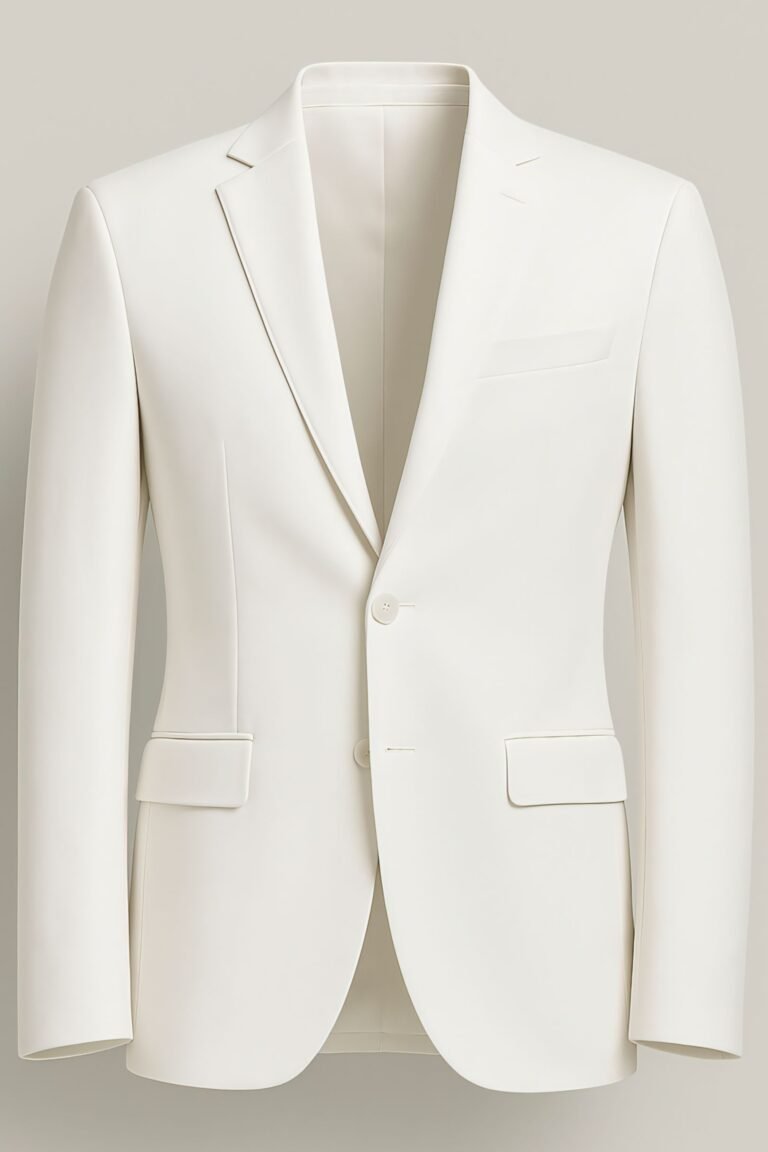 a white blazer with pockets