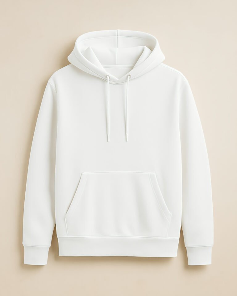 a white hoodie on a wall