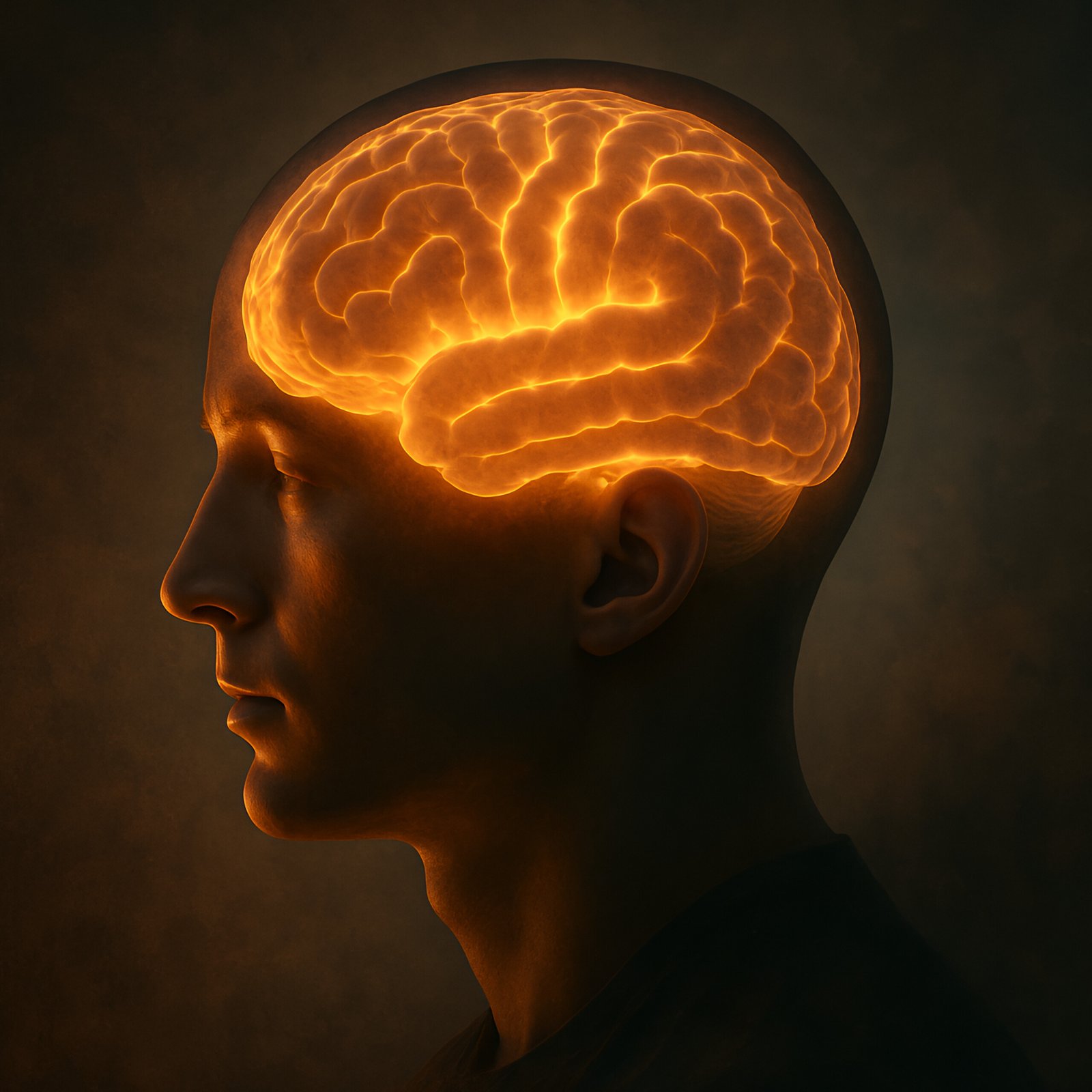 A human being brain visual