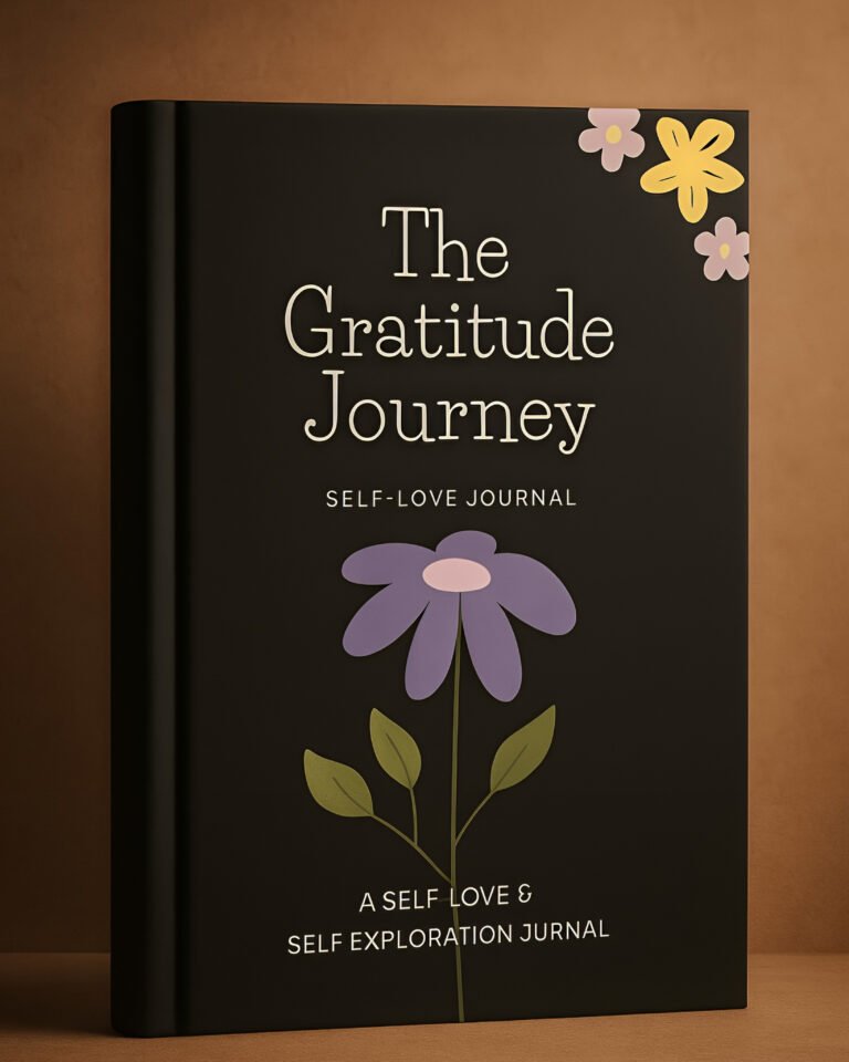Gratitude journal book on a plane surface with a premium background