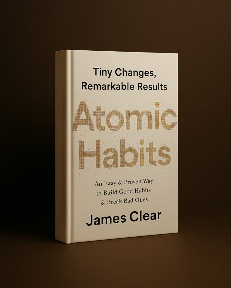 Atomic habits book with a premium background