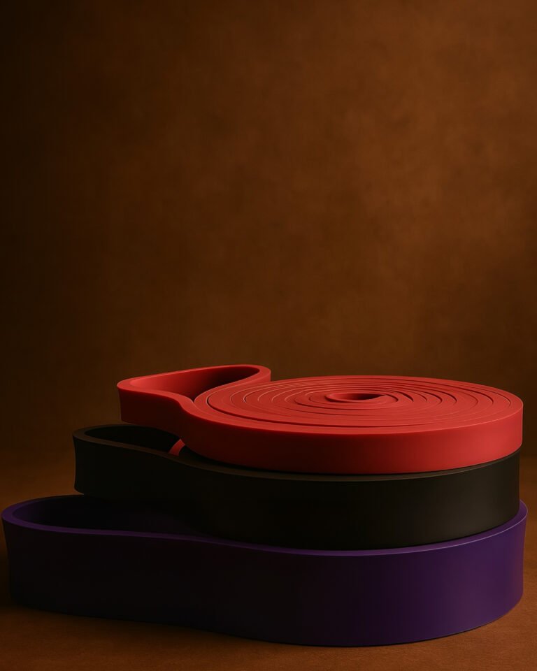 3 fitness rubber bands placed on top of each other