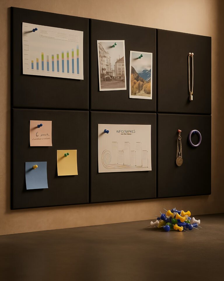 A black vision board of 6 parts