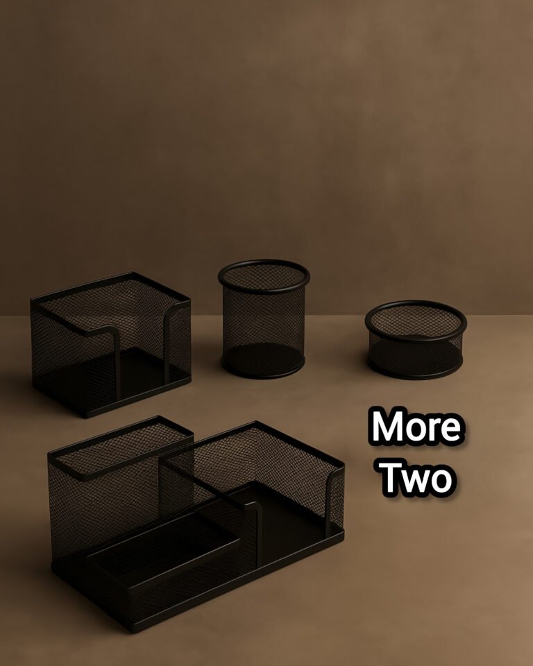 4 desk organisers and text (;more two)