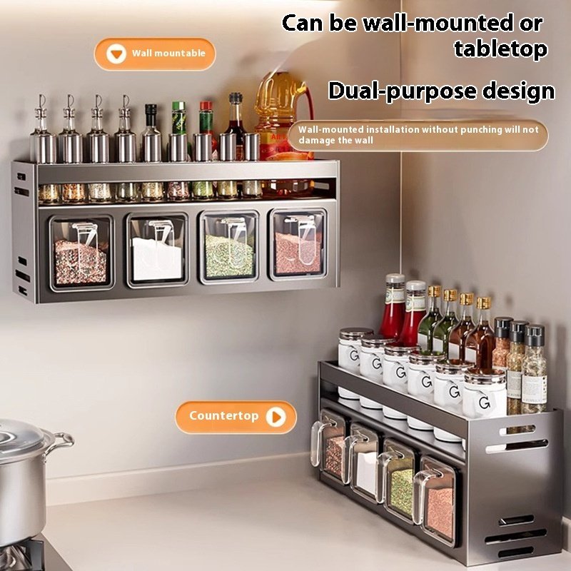 TransformU Punch Free Wall Mounted Kitchen Spice Rack - Image 2