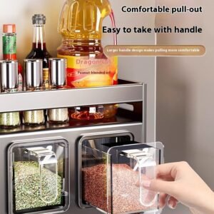 TransformU Punch Free Wall Mounted Kitchen Spice Rack