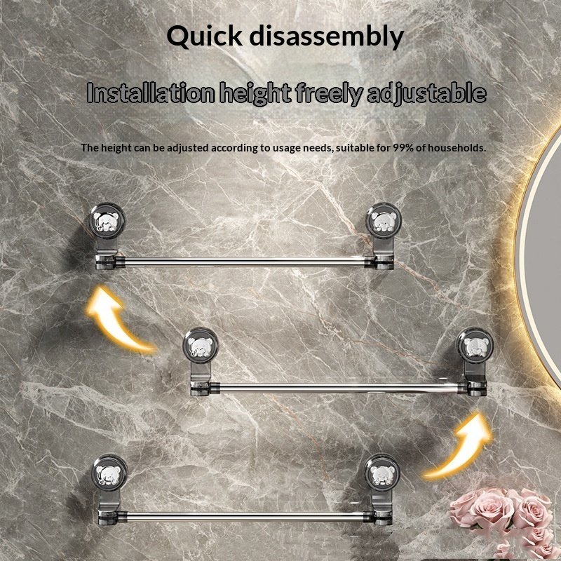 TransformU Wall-Mounted Bathroom Slipper Rack (No-Drill, Telescopic) - Image 4