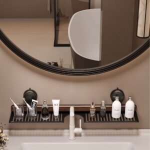 TransformU Punch-Free Wall-Mounted Bathroom Upgrade Rack ( No Drilling)