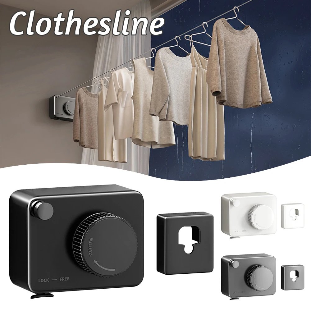 TransformU Retractable Wall-Mounted Clothesline for Indoor & Outdoor Use