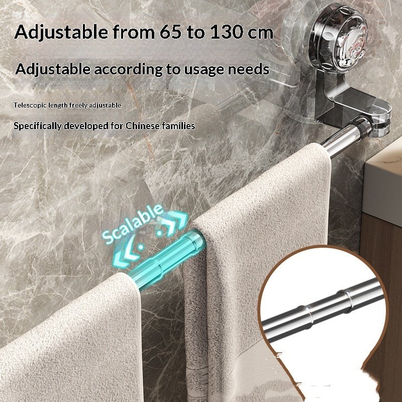 TransformU Wall-Mounted Bathroom Slipper Rack (No-Drill, Telescopic) - Image 3